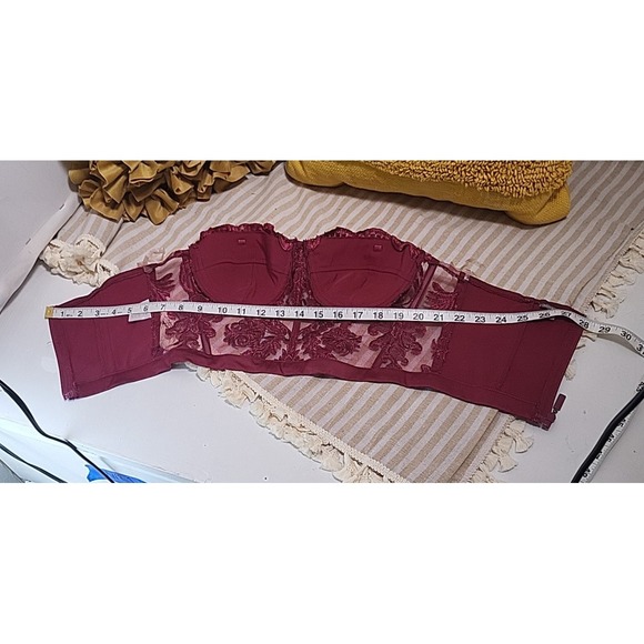 Charlotte Russe Bustier Lingerie Size Small Magenta Pink Lace Underwire Boned - Picture 14 of 14